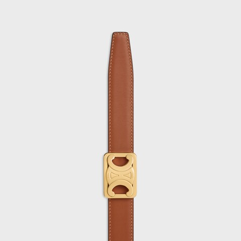 MEDIUM REVERSIBLE FRAMED TRIOMPHE BELT in TAURILLON AND NATURAL CALFSKIN - Image 5